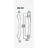 木製ドアハンドルすがたかたちDH-JMの図面