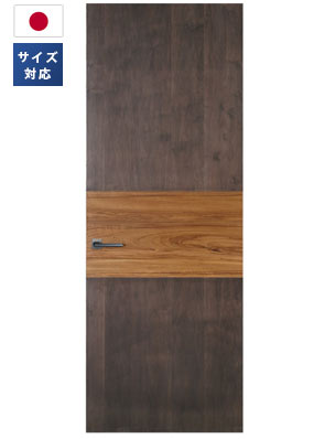バイカラーのドアパネル、おしゃれな木製扉